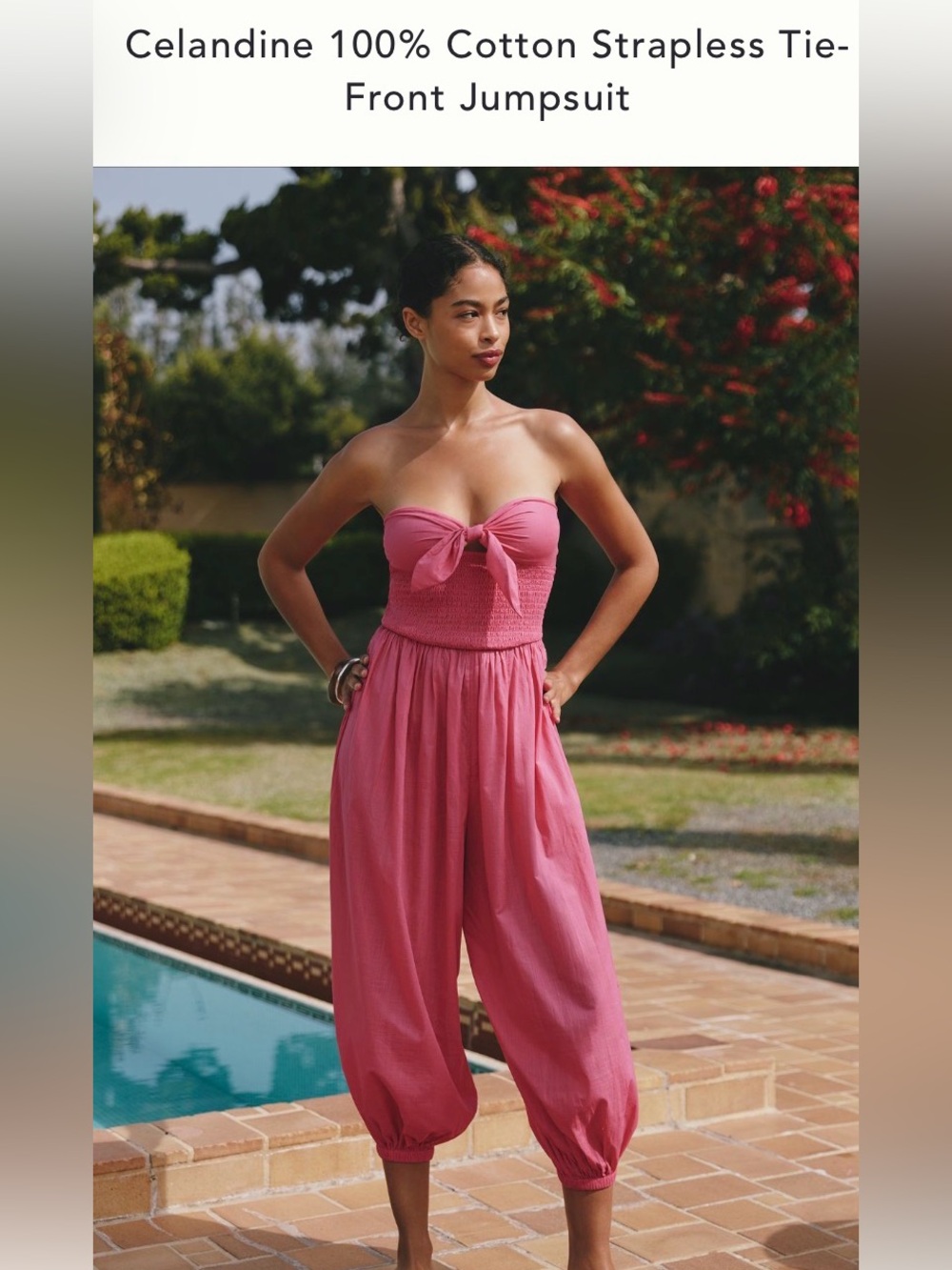NWT - Anthropologie 100% cotton Jumpsuit